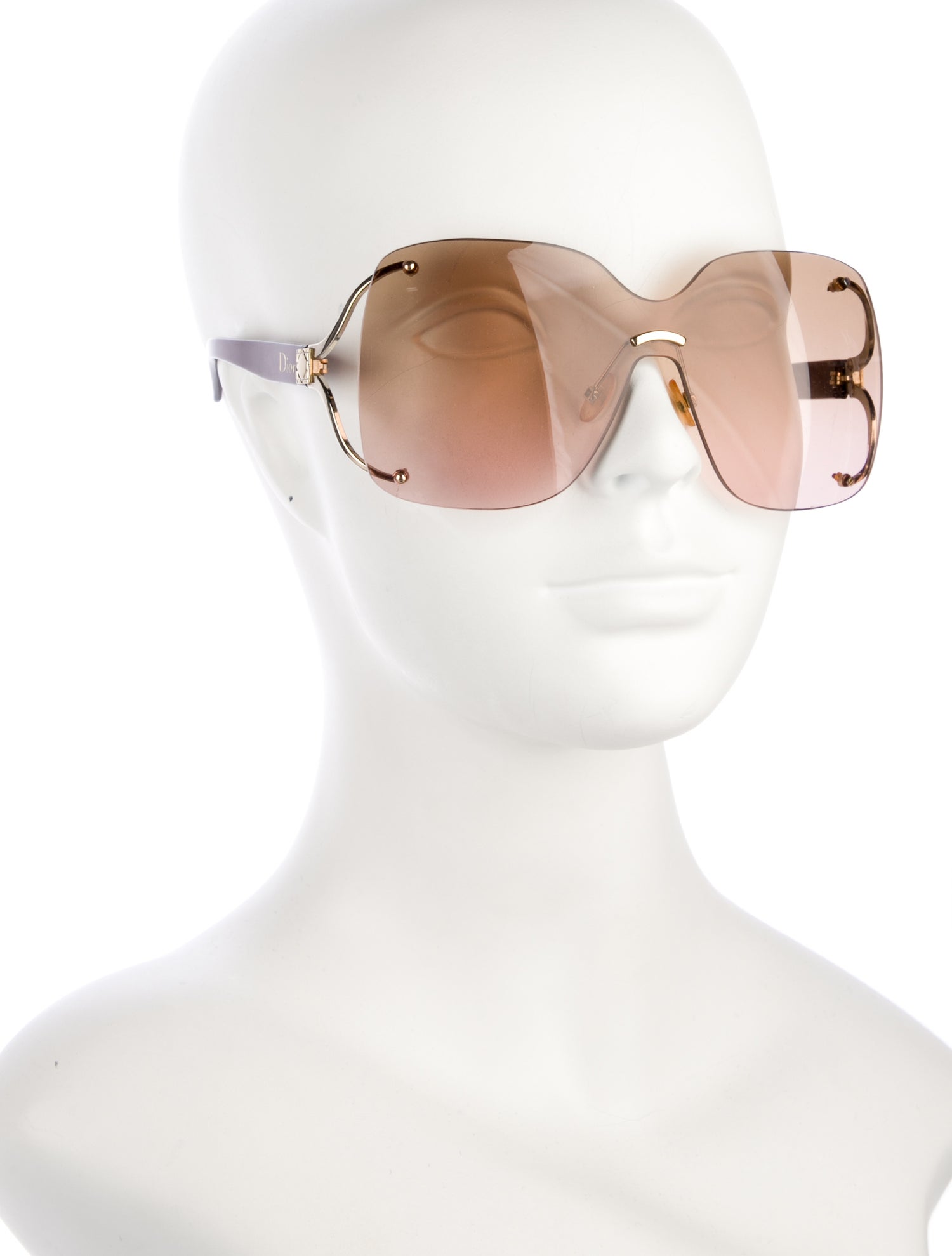 Christian Dior Cannage Pattern Shield Sunglasses